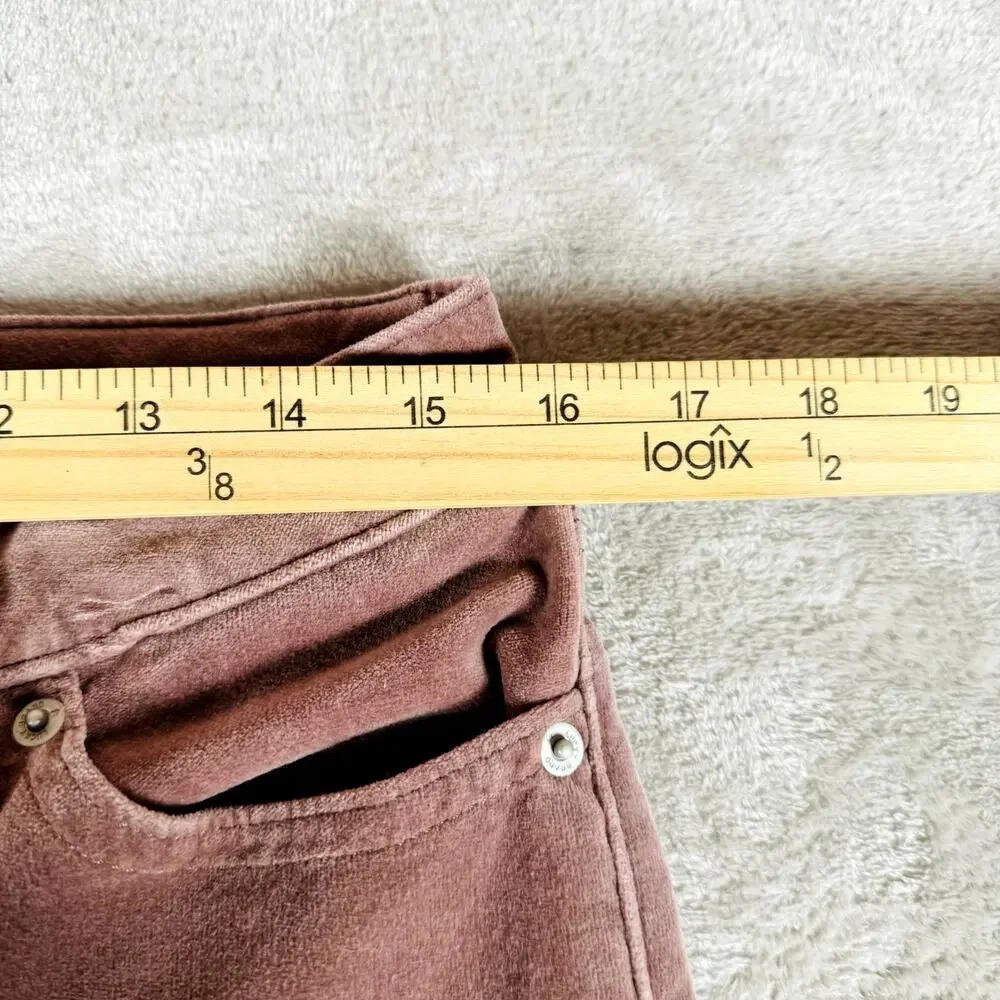 Lucky Brand Straight Leg Corduroy Pants in Dusty Rose